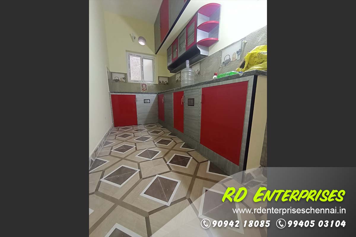 Modular Kitchen - RD Enterprises PVC Doors and Modular Kitchen Nanmangalam, Chennai, Tamil Nadu 600129