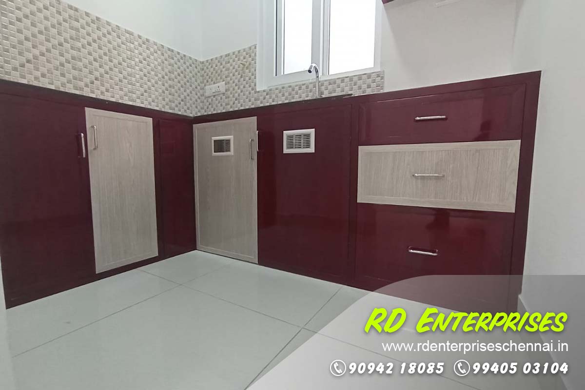 Modular Kitchen - RD Enterprises PVC Doors and Modular Kitchen Nanmangalam, Chennai, Tamil Nadu 600129