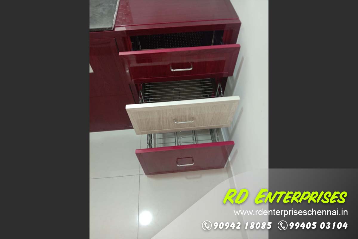 Modular Kitchen - RD Enterprises PVC Doors and Modular Kitchen Nanmangalam, Chennai, Tamil Nadu 600129