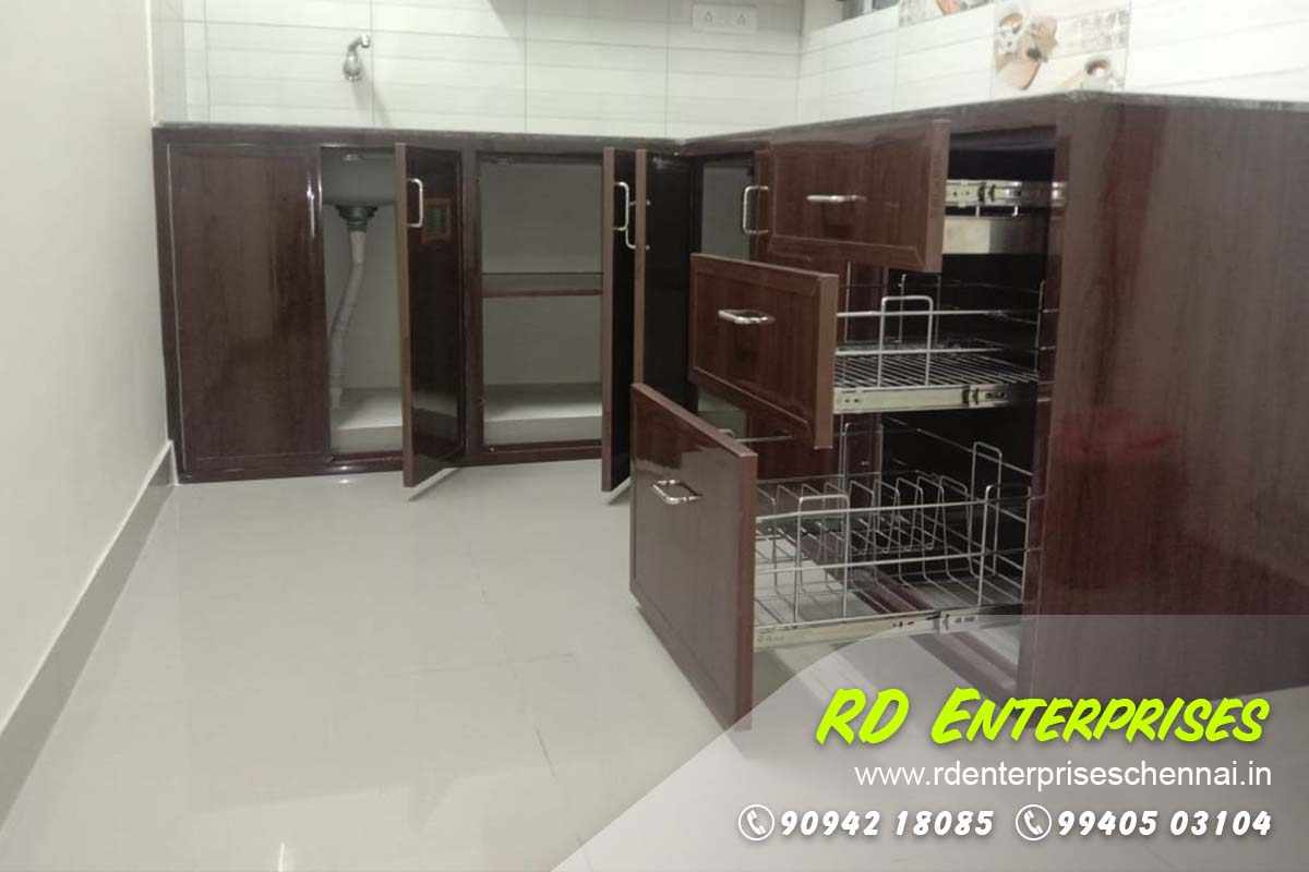 Modular Kitchen - RD Enterprises PVC Doors and Modular Kitchen Nanmangalam, Chennai, Tamil Nadu 600129