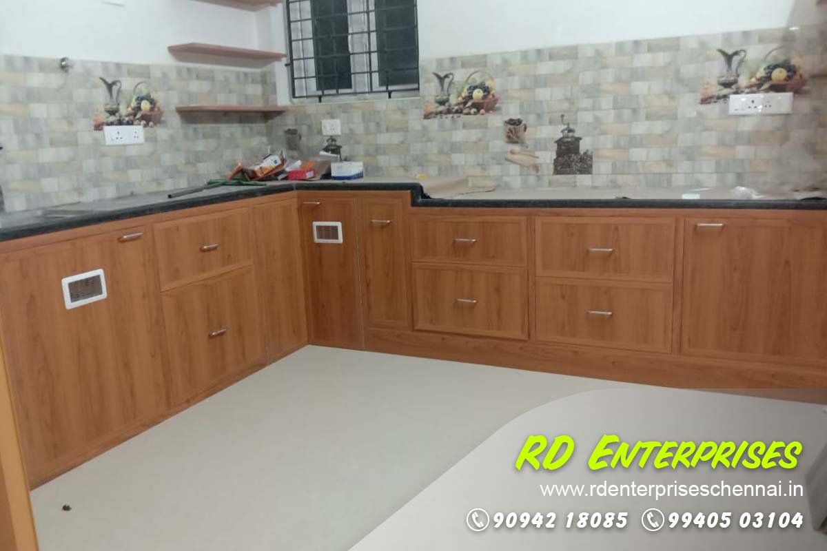 Modular Kitchen - RD Enterprises PVC Doors and Modular Kitchen Nanmangalam, Chennai, Tamil Nadu 600129