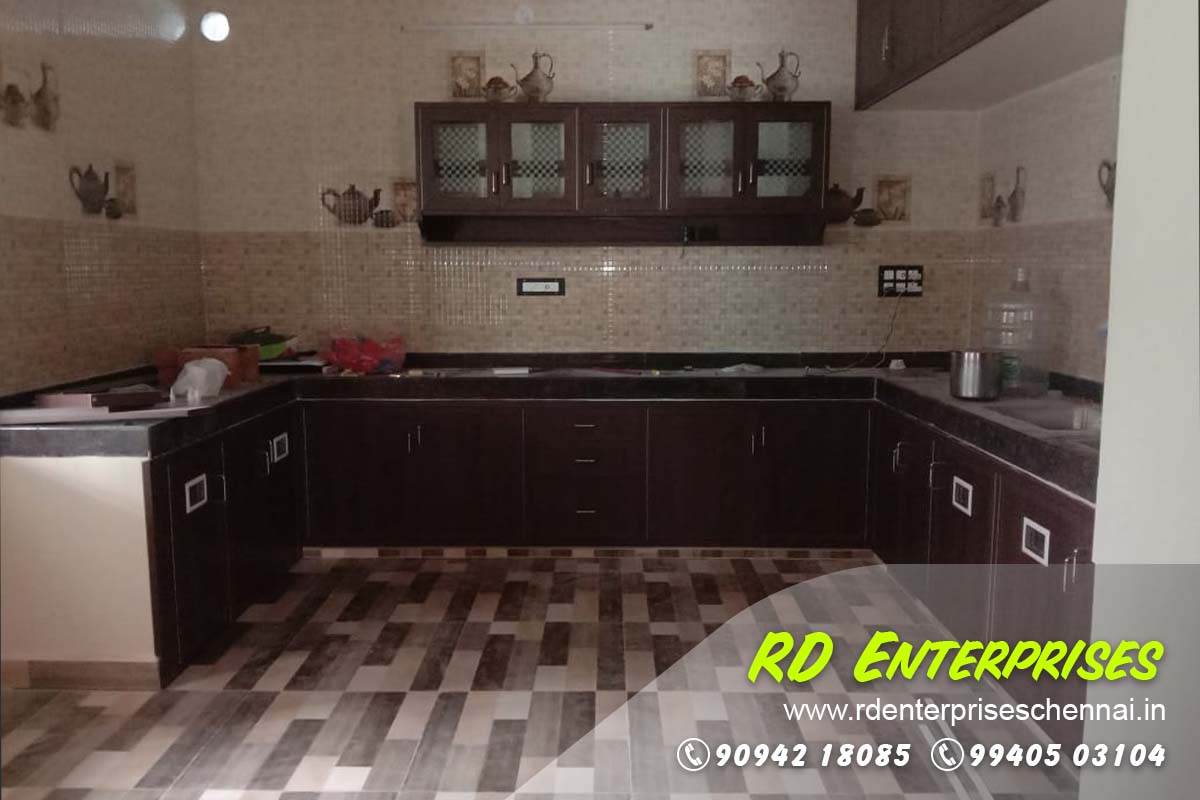 Modular Kitchen - RD Enterprises PVC Doors and Modular Kitchen Nanmangalam, Chennai, Tamil Nadu 600129