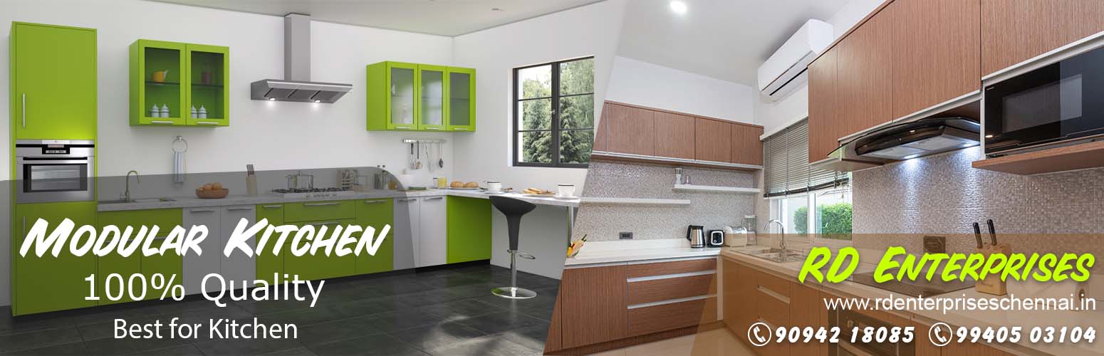 Modular Kitchen - RD Enterprises PVC Doors and Modular Kitchen Nanmangalam, Chennai, Tamil Nadu 600129